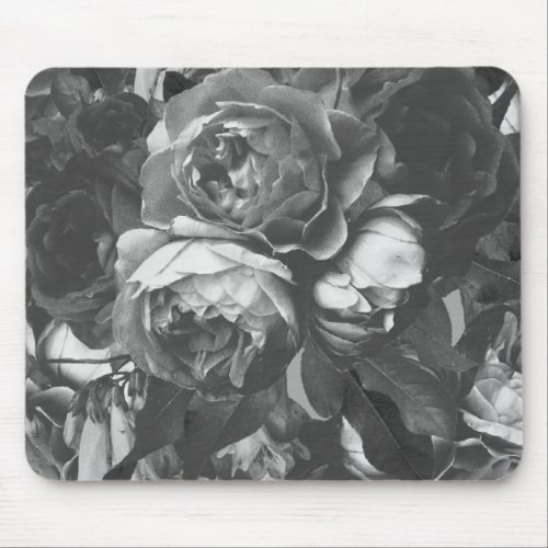 Black Rose Bouquet Mouse Pad