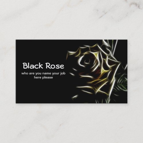 black rose business card