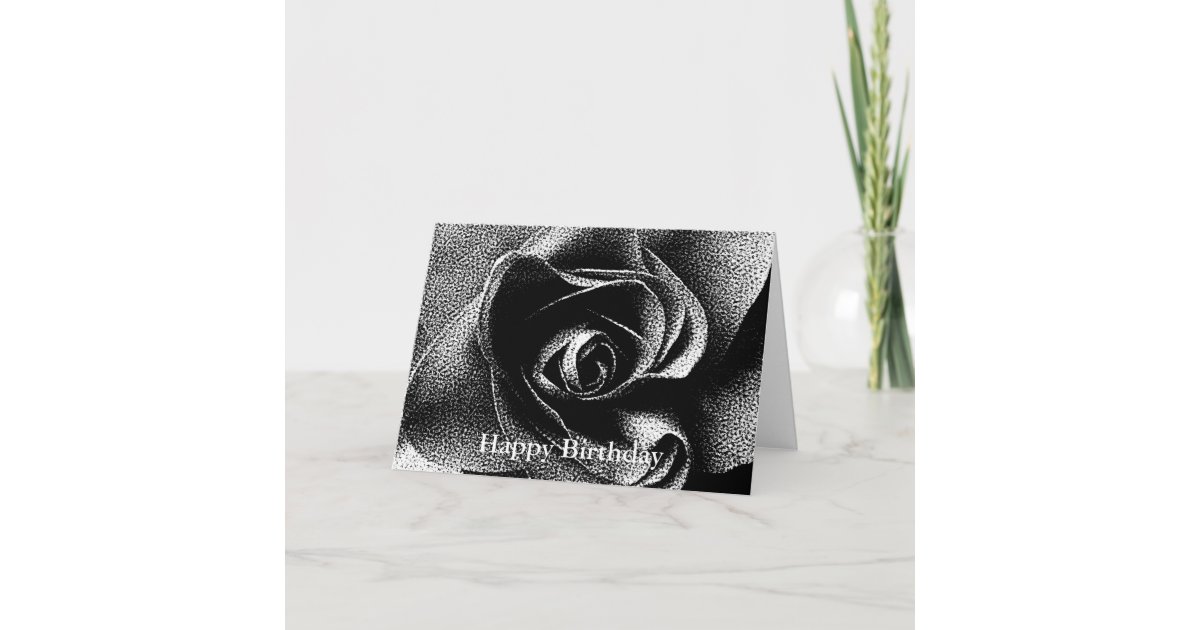 BLACK ROSE CARD | Zazzle