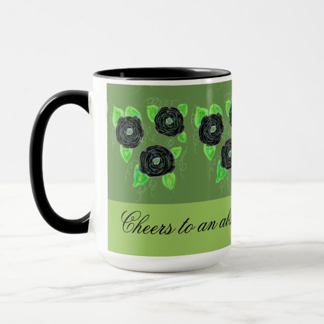 Black Rose Coffee Mug (Left)