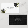 Black Rose Floral Business Card | Zazzle