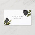 Black Rose Floral Business Card | Zazzle
