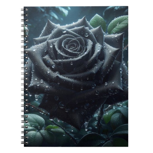 Black Rose Floral Notebook (Front)