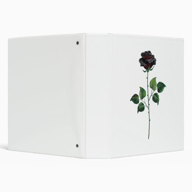 Black rose flower 3 ring binder (Background)