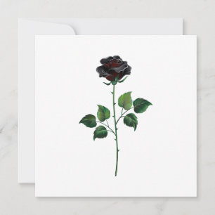 Black rose flower announcement