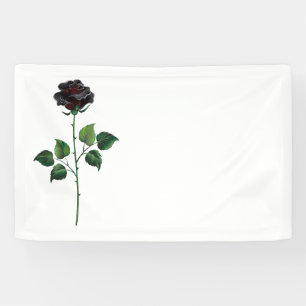 Black rose flower banner