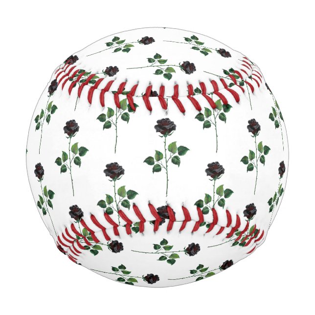 Black rose flower baseball (Front)