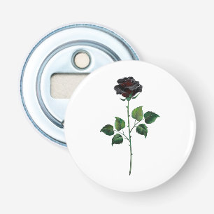 Black rose flower bottle opener