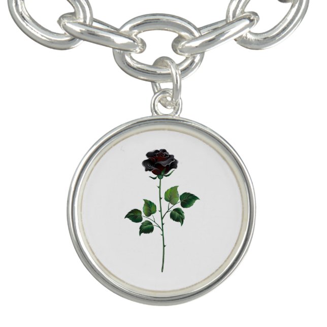 Black rose flower bracelet (Design)