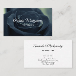 Black Rose Flower Dark Gothic Vibe Business Card