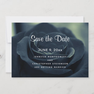 Black Rose Flower Dark Gothic Vibe Wedding Save The Date