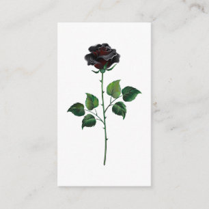 Black rose flower enclosure card