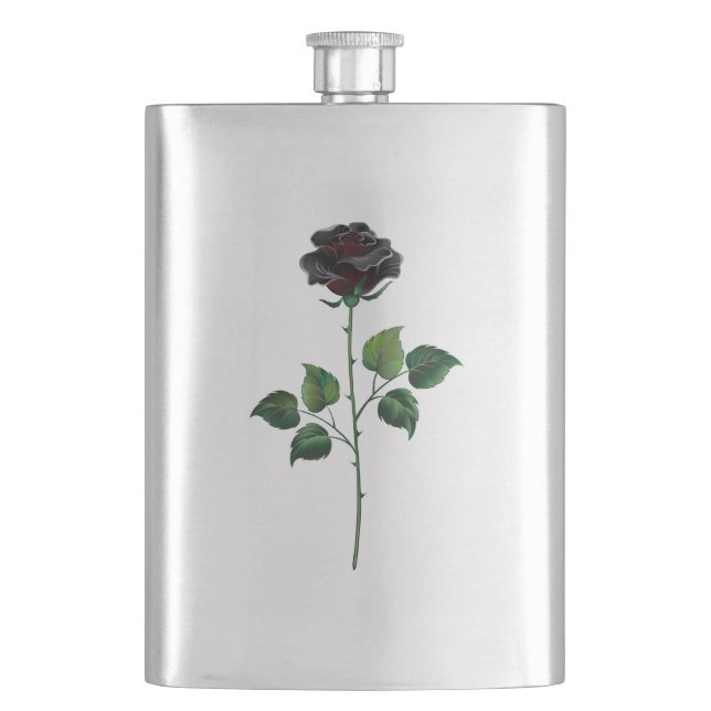 Black rose flower flask (Front)