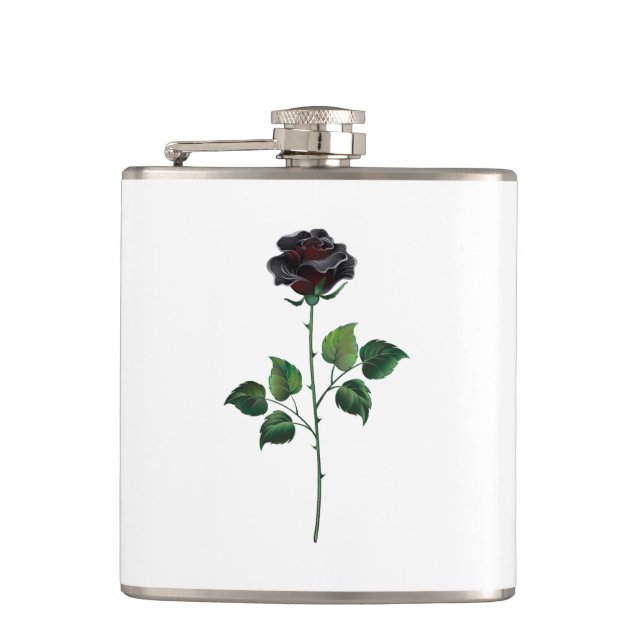 Black rose flower flask (Front)