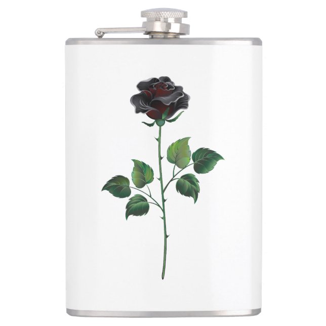 Black rose flower flask (Front)
