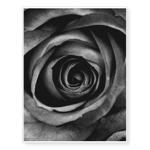 Black Rose Flower Floral Decorative Vintage Temporary Tattoos