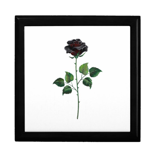 Black rose flower gift box (Front)
