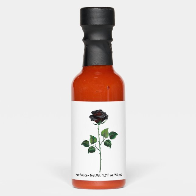 Black rose flower hot sauces (Front)
