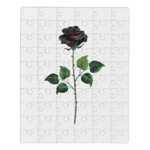 Black rose flower jigsaw puzzle