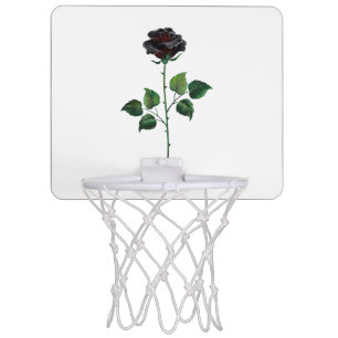 Black rose flower mini basketball hoop