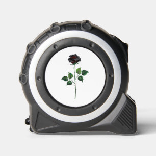 Black rose flower tape measure