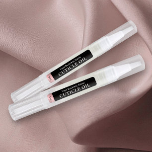 Black & Rose Gold Cosmetic Twist Pen Cuticle Oil Labels