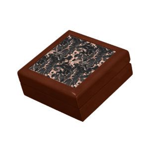Black & Rose Gold Glitter Marble 2 Gift Box