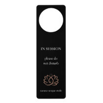Black & Rose Gold Lotus Logo Door Hanger Black & Rose Gold Lotus Logo Door Hanger
