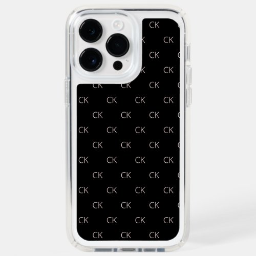 Black rose gold monogram initials speck iPhone 14 pro max case