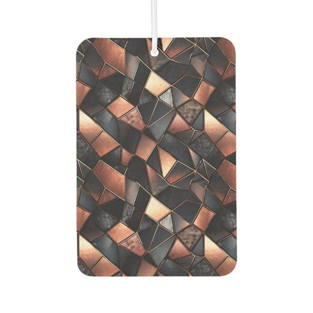 Black Rose Gold Tiles Air Freshener (Front)