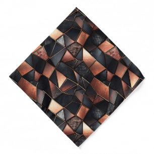 Black Rose Gold Tiles Bandana