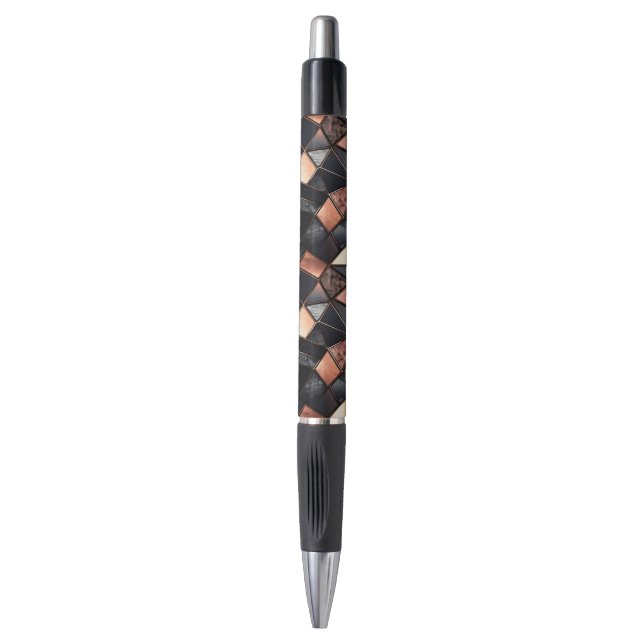 Black Rose Gold Tiles Pen (Front Vertical)
