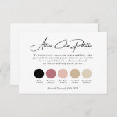 Black Rose Gold Wedding + Neutrals Color Palette E Enclosure Card | Zazzle