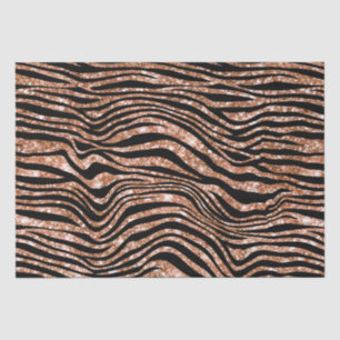 Black Rose Gold Zebra Glitter Tissue Paper