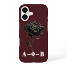 Black Rose Golden Outline Dark Luxury Floral State