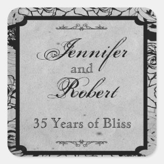 Black Rose Gothic Frame Envelope Seal