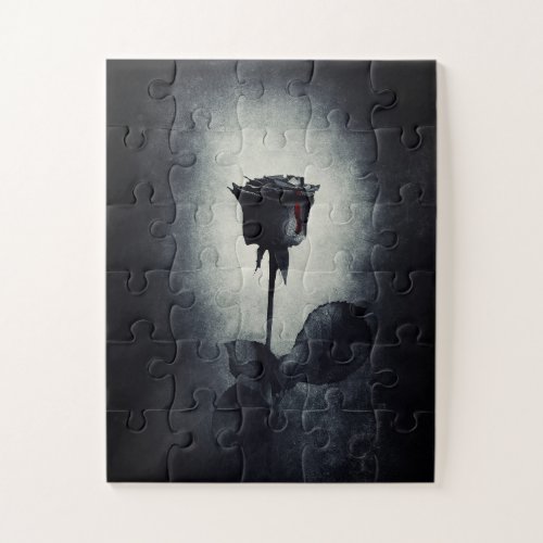 BLACK ROSE GOTHIC JIGSAW PUZZLE