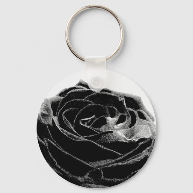 black rose keychain (Front)