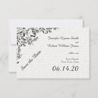 Black Rose Love Letter Wedding Save the Date