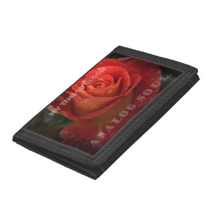 Black Rose Macro Analog Soul Aesthetic Photo Walle Tri-fold Wallet