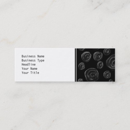 Black Rose Pattern Design. Business Card