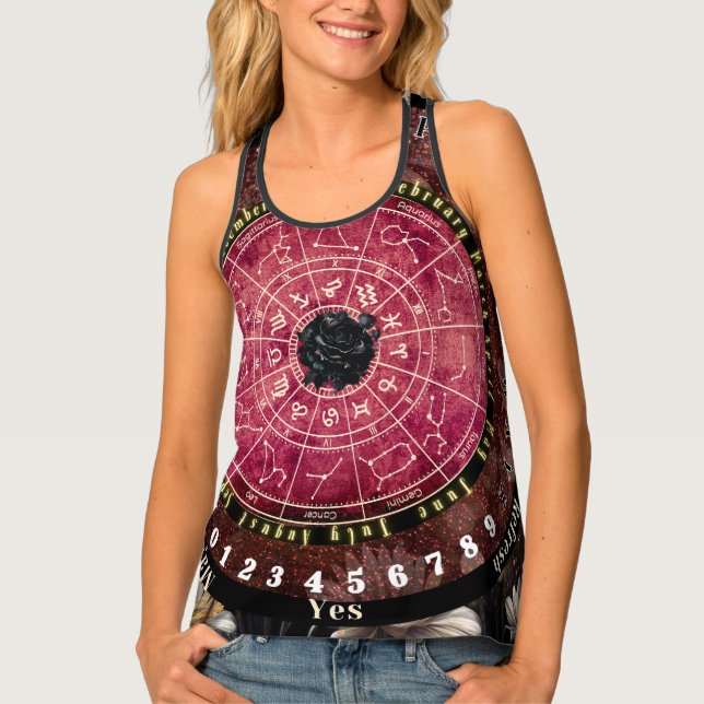 Black Rose Pendulum Board Tank Top (Front)