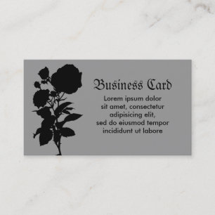 Black Rose Silhouette Business Card