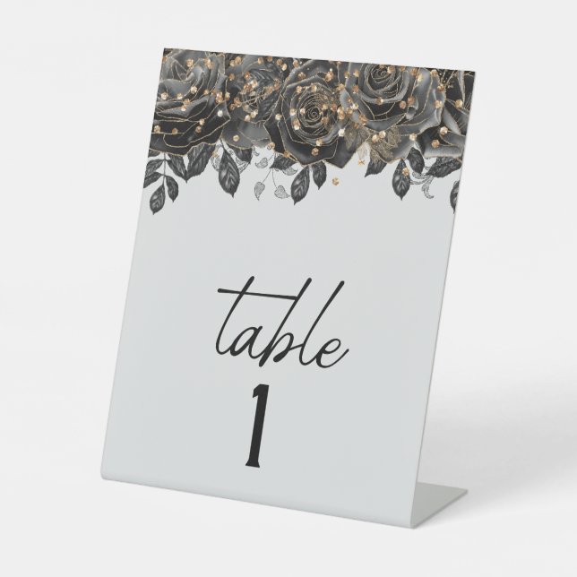 Black Rose Table 1 Sign (Front)