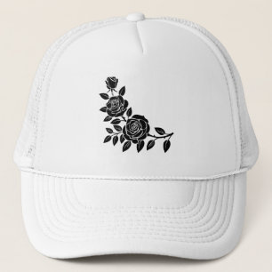 Black Rose Trucker Hat