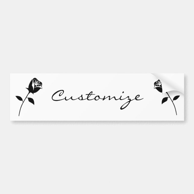 Black Rose Valentine Flower Thunder_Cove Bumper Sticker (Front)