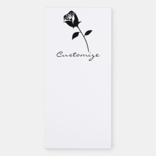 Black Rose Valentine Flower Thunder_Cove Magnetic Notepad