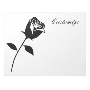 Black Rose Valentine Flower Thunder_Cove Notepad