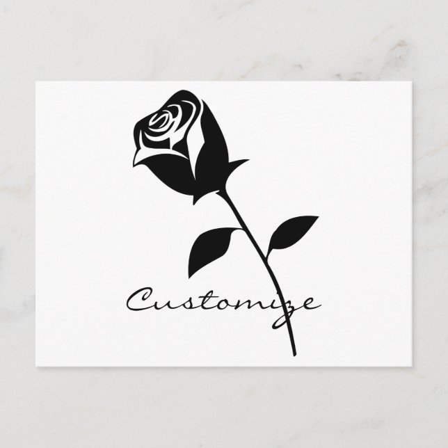 Black Rose Valentine Flower Thunder_Cove Postcard (Front)