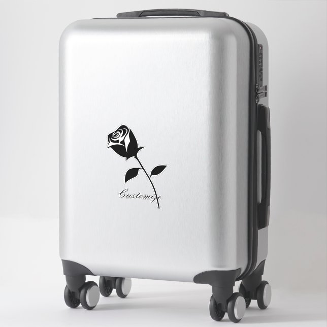 Black Rose Valentine Flower Thunder_Cove Sticker (Suitcase)